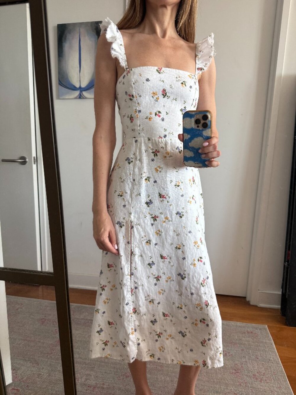 Reformation Floral Linen Midi Dress (2)